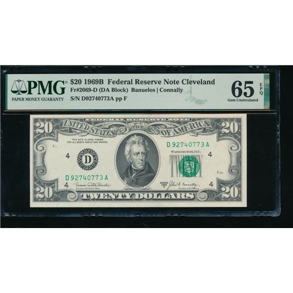 1969B $20 Cleveland FRN PMG 65EPQ