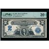 Image 1 : 1899 $2 Mini Porthole Silver Certificate PMG 30EPQ