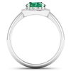 Image 4 : 14KT White Gold 1.53ct Zambian Emerald and Diamond Ring