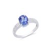 Image 1 : 14KT White Gold 1.75ct Tanzanite and Diamond Ring