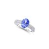 Image 2 : 14KT White Gold 1.75ct Tanzanite and Diamond Ring