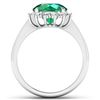Image 4 : 14KT White Gold 2.75ct Zambian Emerald and Diamond Ring