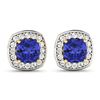 Image 3 : 14KT Yellow Gold 1.64ctw Tanzanite and Diamond Earrings
