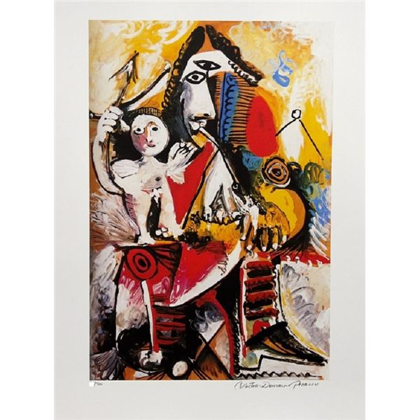 Pablo Picasso CHILD ON MAN’S LAP Estate Signed Limited Edition Giclee
