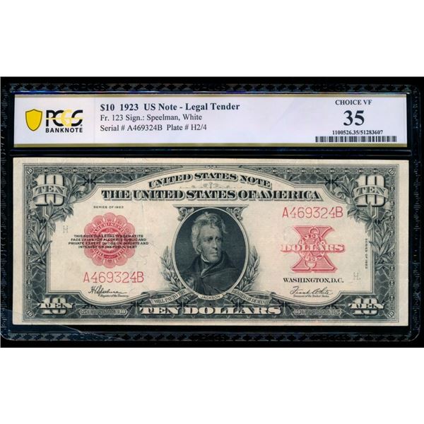 1923 $10 Poker Chip Legal Tender Note PCGS 35
