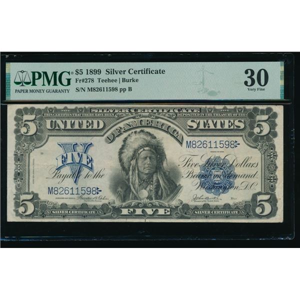 1899 $5 Chief Silver Certificate PMG 30