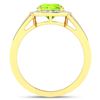 Image 4 : 14KT Yellow Gold 1.6ctw Peridot and Diamond Ring