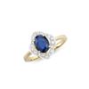 Image 1 : 14KT Yellow Gold 1.50ct Blue Sapphire and Diamond Ring