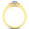 Image 4 : 14KT Yellow Gold 0.96ct Aquamarine and Diamond Ring