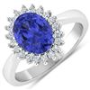 Image 2 : 14KT White Gold 1.09ct Tanzanite and Diamond Ring