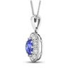 Image 3 : 14KT White Gold 2.02ctw Tanzanite and Diamond Pendant