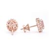 Image 2 : 14KT Rose Gold 1.54cts Morganite and Diamond Earrings