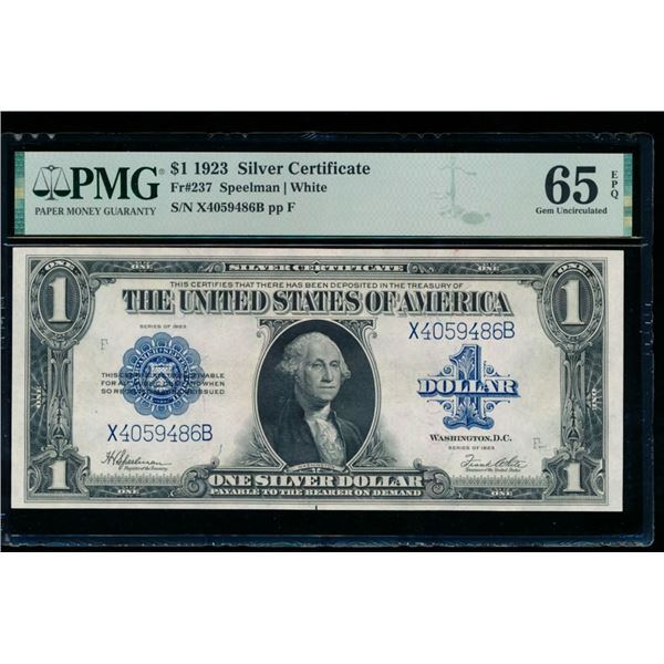 1923 $1 Silver Certificate PMG 65EPQ