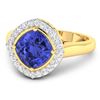 Image 2 : 14KT Yellow Gold 1.99ctw Tanzanite and Diamond Ring