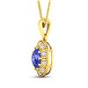 Image 3 : 14KT Yellow Gold 2.02ctw Tanzanite and Diamond Pendant