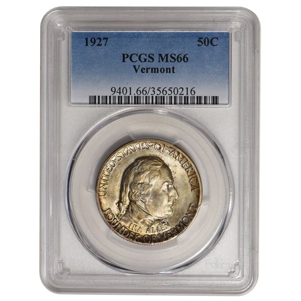 1927 Vermont Commemorative Half Dollar PCGS MS66