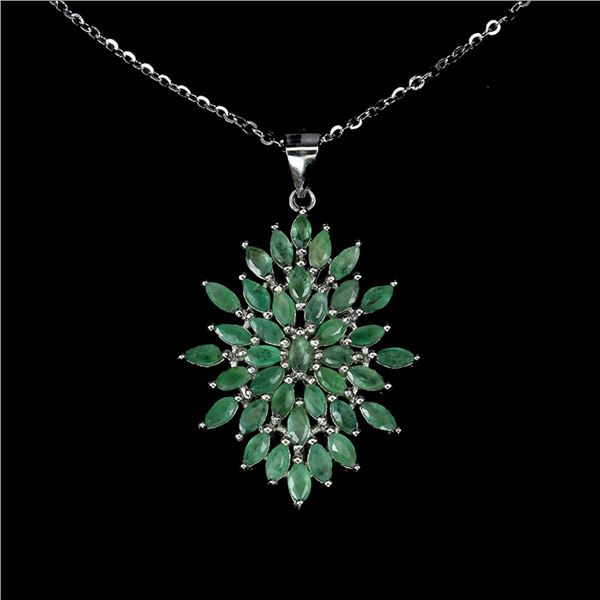 Natural Colombian Emerald Necklace