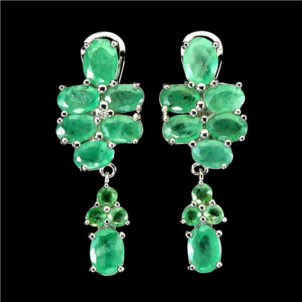 Natural Colombian Emerald Earrings