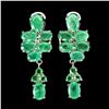 Image 1 : Natural Colombian Emerald Earrings