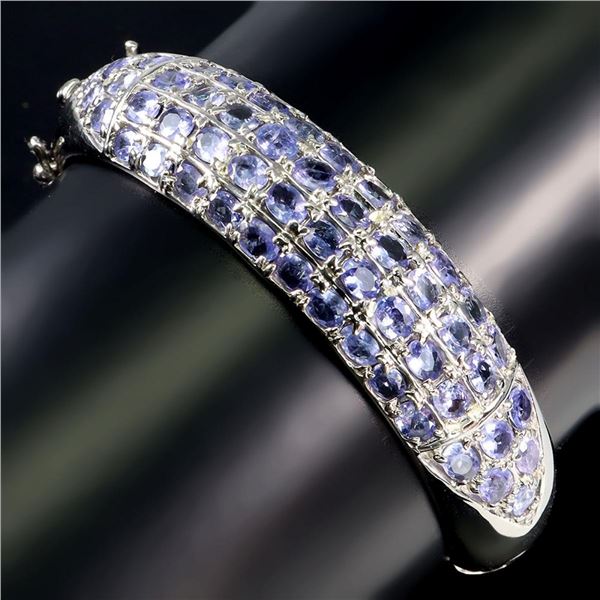 Natural Purple Blue Tanzanite Bangle