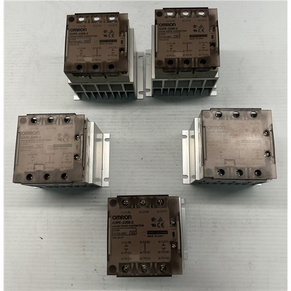 (5) Omron #G3PE-225B-2 Solid State Contactors