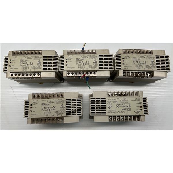Lot of (5) Omron #S82K-10024 Power Supplies