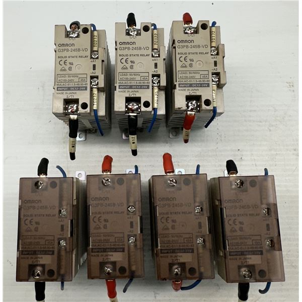 (7) Omron #G3PB-245B-VD Solid Sate Relays