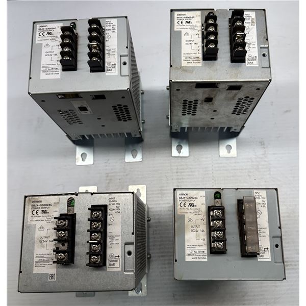 (4) Omron #S8JX-G30024C Power Supplies