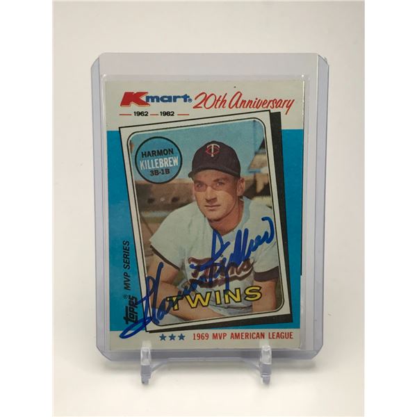 HARMON KILLEBREW SIGNED KMART 20TH ANNIVERSARY CARD - VS AUTOGRAPH AUTHENTIC COA
