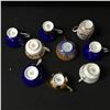 Image 2 : LOT OF 9 HAND PAINTED ENGLISH TEA CUP SET