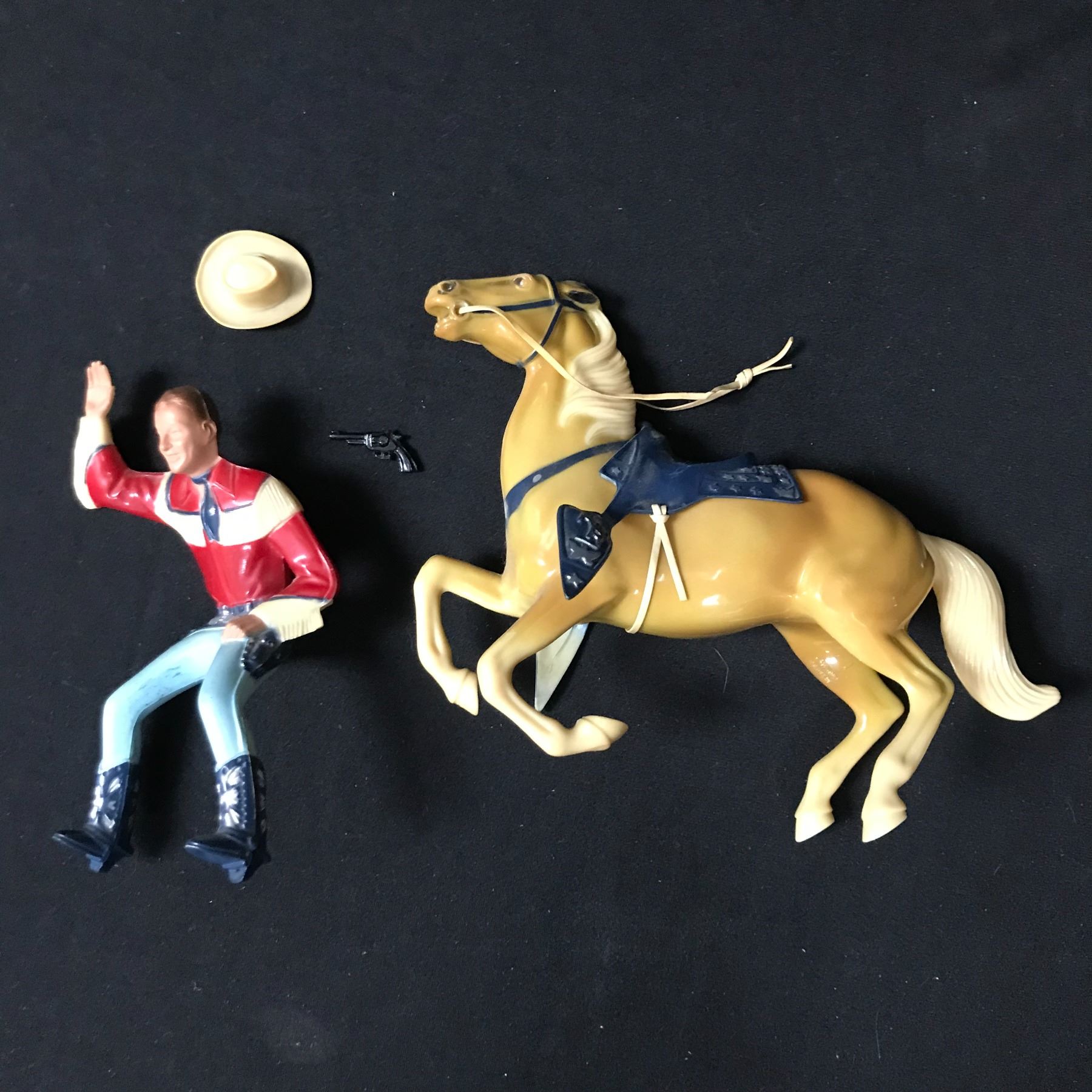 Roy Trigger Rearing 1950s VINTAGE HARTLAND KING OF COWBOYS, ROY ROGERS & FULL REARING ...
