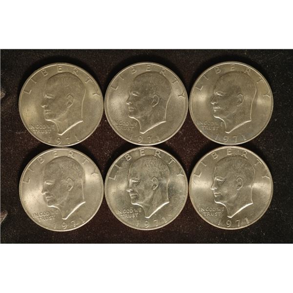6-1971 IKE DOLLARS AU/UNC