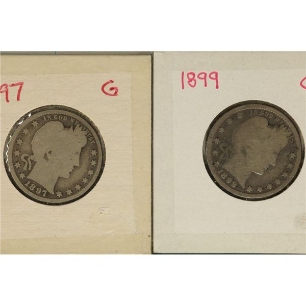 1897 & 1899 SILVER BARBER QUARTERS