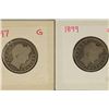 Image 1 : 1897 & 1899 SILVER BARBER QUARTERS