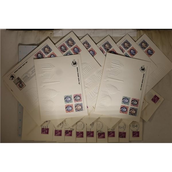 24 PIECES OF ABRAHAM LINCOLN POSTAL COMMEMORATIVES