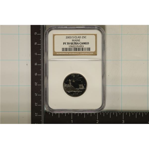 2003-S MAINE QUARTER NGC PF70 ULTRA CAMEO