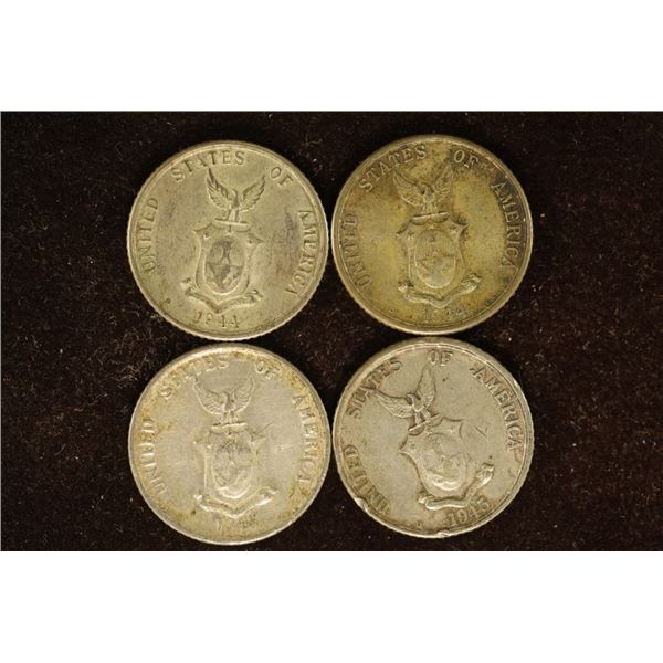 2-1944-D & 2-1945-D US / PHILIPPINES SILVER 20