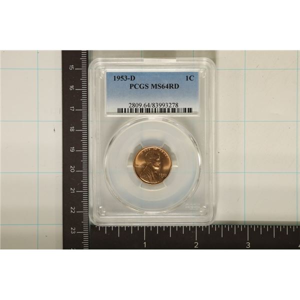 1953-D LINCOLN WHEAT CENT PCGS MS64RD