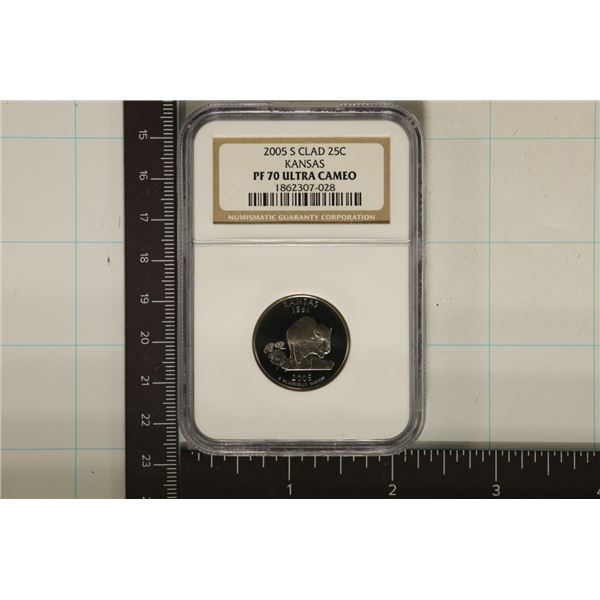 2005-S KANSAS QUARTER NGC PF70 ULTRA CAMEO