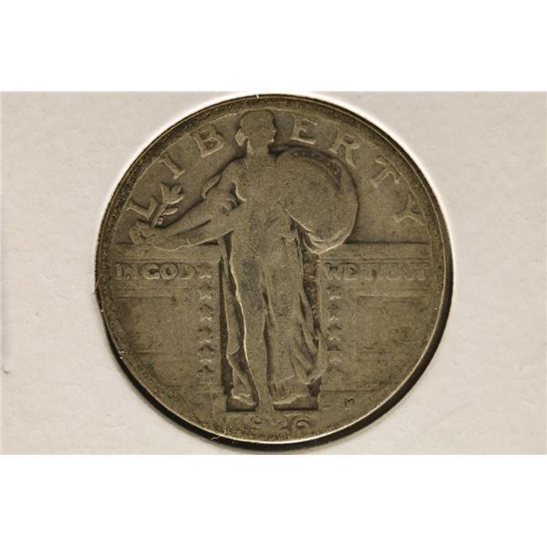 1926 SILVER STANDING LIBERTY QUARTER