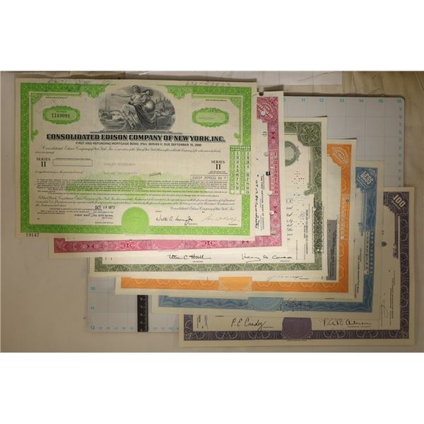 6-VINTAGE STOCK CERTIFICATES SEE PICTURE