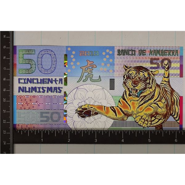 2010 BANK OF KAMBERRA 50 NUMISMAS POLYER CRISP