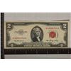 Image 1 : 1953 US $2 RED SEAL NOTE. CRISP UNC SMALL TEAR
