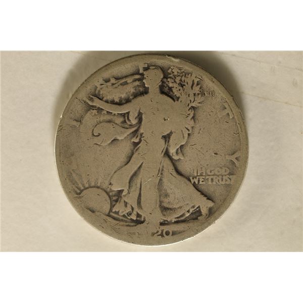 1920-D SILVER WALKING LIBERTY HALF DOLLAR