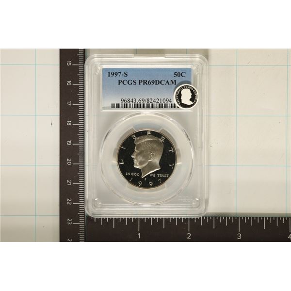 1997-S KENNEDY HALF DOLLAR PCGS PR69 DCAM