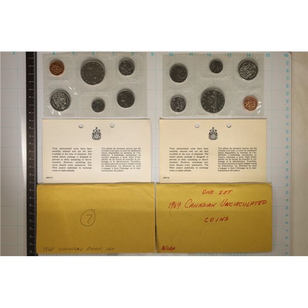 2 CANADA (PF LIKE) SETS: 1968 & 1969 IN ENVELOPES