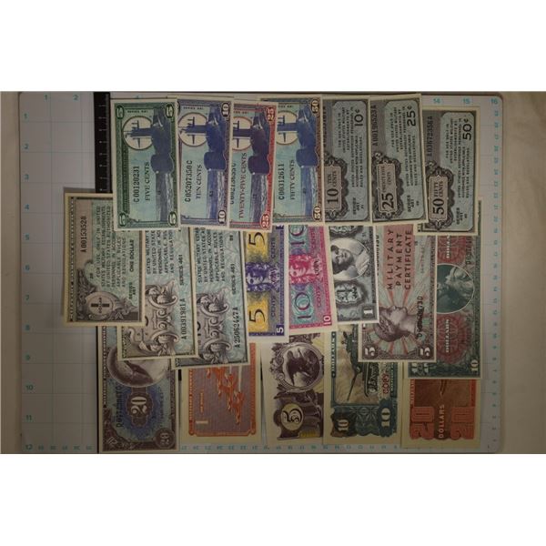 20 REPLICAS OF US MILITARY PAYMENT CERTS. CU