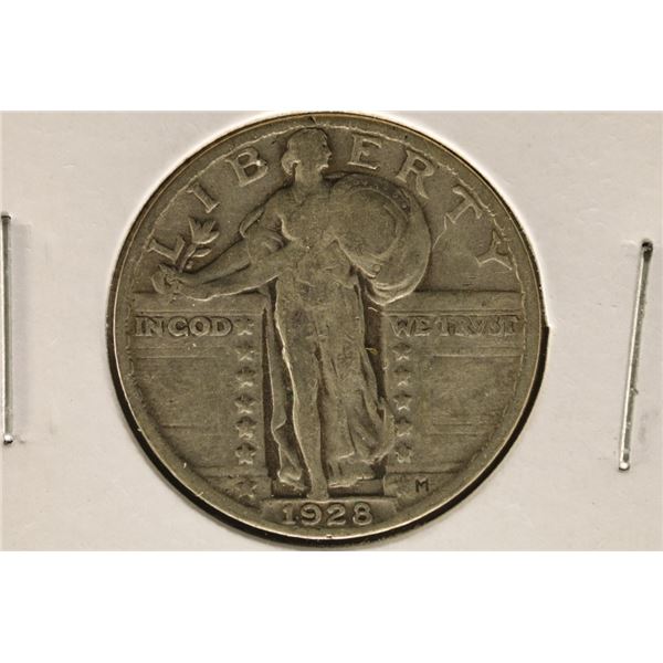 1928 SILVER STANDING LIBERTY QUARTER