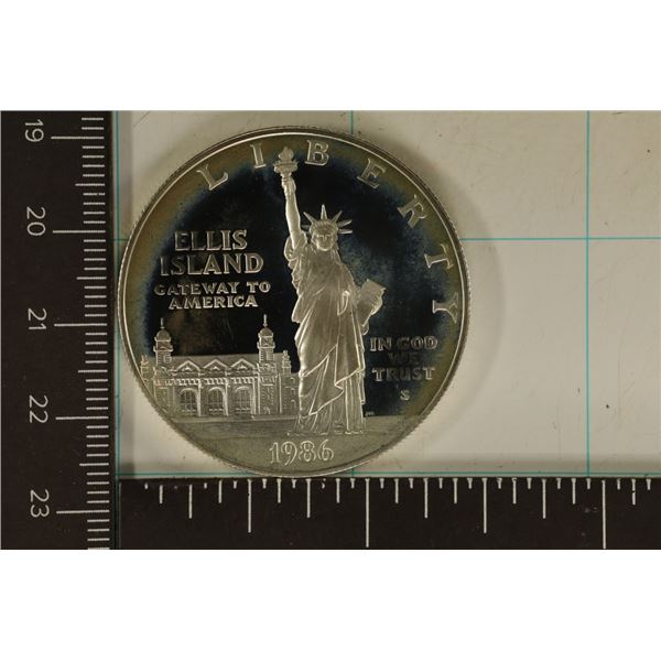 1986-S US STATUE OF LIBERTY PF SILVER DOLLAR