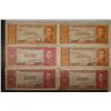 Image 1 : 6-1962 BOLIVIA  BILLS:3-50 & 3-100 PESO BOLIVIANOS